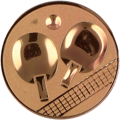 Centru p-u medalii D25mm, TENIS DE MASA, bronz
